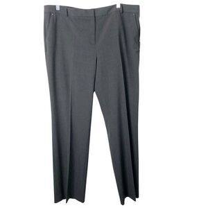Anne Klein NWT Women's Straight Leg Charcoal Gray Dress Career Pants Size 16